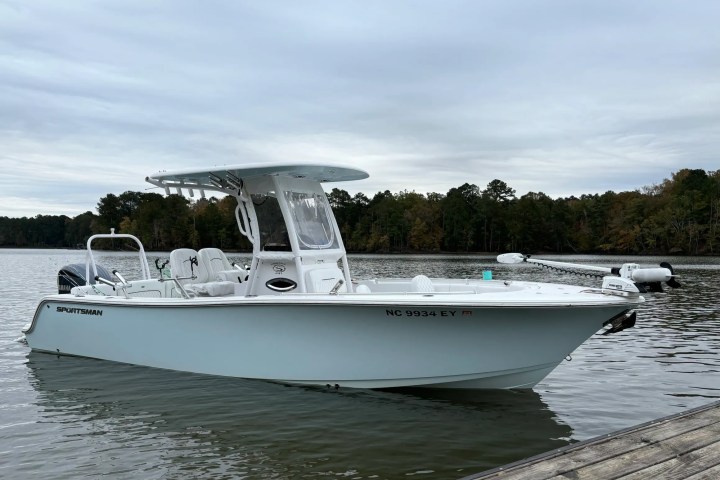 a small boat in a body of water